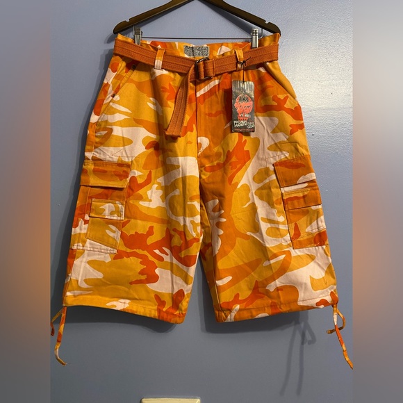 Urban City Cotton Polyester Blend Mens Cargo Shorts Size 36 Streetwear - Picture 1 of 13